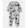 CARTERS CARTER'S Overal na zips fleece Sleep & Play grey Truck chlapec 3m/veľ.62