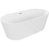 Mexen Luna voľne stojaca vaňa 170 x 80 cm, biela, prepad z brúseného zlata - 52031708000-55