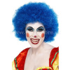 Parochňa - KLAUN CRAZY - modrá, kučeravý afro účes, Unisex