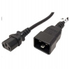 PremiumCord Kabel síťový propojovací 230V 10A 3m, konektory IEC 320 C13 - IEC 320 C20 (kpsb3)