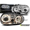 Predné svetlá Volkswagen Golf 4, 1998-2003, Angel Eyes, chróm 3