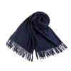 Šatka / šál typu pashmina so strapcami 65x180 cm - (05) modrá parížska