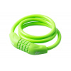 Zámok na bicykel Extend NUMERIC 4, 10*1000mm, lime green