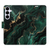 Flip pouzdro iSaprio - Samsung Galaxy S25 FE - Emerald 02 s kapsičkami na karty (Flipové knížkové pouzdro, obal, kryt iSaprio s přihrádkami na karty a motivem)