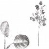 Autronic Lunária - umelá vetva, farba strieborná matná SG6137 SIL