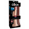 Dildo análne Pipedream King Cock s trojitou hustotou, 23 cm