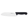 Nůž kuchařský Santoku, japonská forma s kul. řezem 180 mm, černý | GIESSER, 8269 wwlk inox;černá