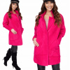 Fashionweek Vlnený kabát z alpaky tc830 Farba: fuchsia, Veľkosť: Universal