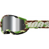 100% Strata 2, MX okuliare - War Camo/Mirror Silver Lens
