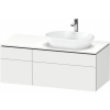 DURAVIT L-Cube závesná skrinka pod umývadlo na dosku (umývadlo vpravo), 4 zásuvky, 1220 x 550 x 482 mm, biela matná, LC4874018180000