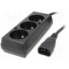 Predlžovací kábel Jonex PS-PCU 370 s 3 zásuvkami, 0,3 m, čierny