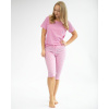 GINA Dámske pyžamo s trojštvrťovými nohavicami | 19140P - cukrová fruktóza, L