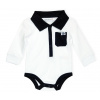 Detské body - Dlhá -sleeved Body Cotton Minoti Veľkosť 62 pripevnená západkou (BABALUNO Body Bodziak tričko blúzka Polo Geo *62)