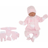Detský komplet - Baby Set Zyzio & Zuzia 50 biela, ružová 5 ks. (5 -C nastavte kompletnú lak do nemocnice 50)