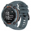 eses Silikónový remienok pre Garmin instinct 3 - Šedo modrý, 22 mm