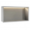 VSTAVANÁ KÚPEĽŇOVÁ POLICA LED 30x60 steel brush