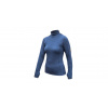 SENSOR MERINO BOLD dámské triko roll neck dl.rukáv cool blue M