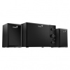 Genius reproduktory SW-2.1 350, 2.1, 15W, čierne, ovládací panel, ovládanie basov a výšok, 3,5 mm jack, 40Hz~20kHz (Genius SW-2.1 350 2.1-kanálové Hi-Fi drevené reproduktory so subwooferom čierne)