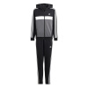 adidas Tiberio Fleece Tracksuit Juniors Black/Grey 13 Years