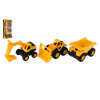 Teddies Auto stavebné 3ks plast 12cm na voľný chod v krabičke 14,5x30x7cm