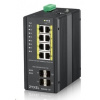 Zyxel RGS200-12P 12-port Gigabit WebManaged PoE switch, 8x GbE + 4x SFP, PoE budget 240W, DIN rail/Wall mount, IP30 RGS200-12P-ZZ0101F