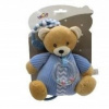 Teddies Medveď naťahovací hrací strojček s hrkálkou plyš modrý na karte v sáčku 18 cm