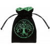 Q-workshop Vrecko na kocky Forest Black & green Velour