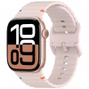 eses Športový silikónový remienok so zapínaním na sponu pre Apple Watch 42 mm/44 mm/45 mm/46 mm/49 mm Farba: ružová