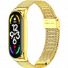PÁSOVÁ PÁSKA BRANSOLETA pre XIAOMI MI BAND 5 XIAOMI MI BAND 6 GOLD STAL