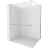 Mexen Kioto+, sprchová zástena Walk-In s poličkou a vešiakom 100 x 200 cm, 8mm sklo námraza, brúsená oceľ profil, 800-100-121-97-30