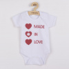 Body s potlačou New Baby MADE IN LOVE - 80 (9-12m)