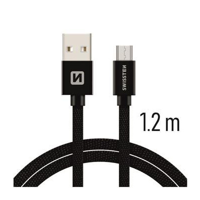 Swissten 71522201 USB - microUSB, 1,2m, černý