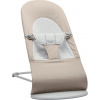 BABYBJÖRN Lehátko Balance Soft Woven Beige/ grey Jersey, svetlá konštrukcia