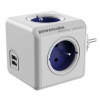 POWERCUBE Rozbočovací zásuvka 240V CEE7 (vidlice) - POWERCUBE 0.1m ORIGINAL USB modrá