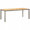 Záhradný stôl, stolík - Záhradný stôl, Gray, 190x90x75 cm, Rattan PE a DR (Záhradný stôl, Gray, 190x90x75 cm, Rattan PE a DR)