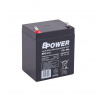 BPOWER Olovený akumulátor 12V 5Ah AGM faston 4,7 mm BPE5-12