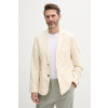 Sako s prímesou ľanu United Colors of Benetton 2YQSUW014 béžová 50
