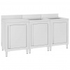 zahrada-XL Gastro kuchynský drez so skrinkou 180x60x96 cm nehrdzavejúca oceľ 3058271