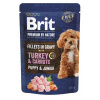Brit Premium Dog kapsička Puppy Fillets Gravy Turkey&Carrots85g
