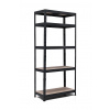 Policový regál Trestles RH 1800x800x450, nosnosť 1750 kg, 5 políc Farba: čierna, Typ police: drevená MDF 5,4 mm