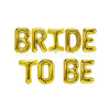 Balón fólia banner 40 x 350 cm - BRIDE TO BE - zlatý