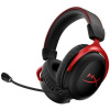 HyperX Cloud II Wireless - Gaming Headset (Black-Red) Slúchadlá s mikrofónom Bezdrôtový Pres hlavu Hranie Čierna, Červená (4P5K4AA)