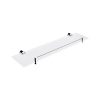 Nimco BORMO polička s ohrádkou 50x11cm chróm/extra číre matné sklo BR 11091BX-50-26