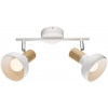 Candellux Puerto stropné svietidlo 2x40 W biela-drevená 92-62659