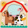 Tooky Toy vkladacie viacvrstvové puzzle Farma TH623