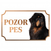 Mastif - Kovová tabuľka POZOR PES