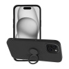 Puzdro gumené Apple iPhone 15 Silicone Ring čierne