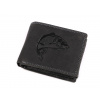 Pánska peňaženka kožená pre poľovníkov, rybárov, motorkárov 9,5x12 cm čierna 1ks