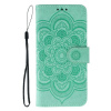 Peňaženkové puzdro Embossing Pattern Mandala zelené – Xiaomi Redmi 15 4G/5G