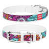 Kožený obojok WAUDOG Summer - biely 2 cm x 30 - 39 cm